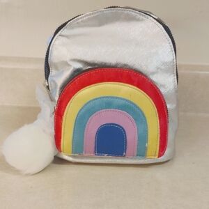 Critter Crew Silver Rainbow Kids Backpack, Crossbody Bag